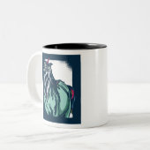 Owl Unicorn Zweifarbige Tasse (Vorderseite Links)