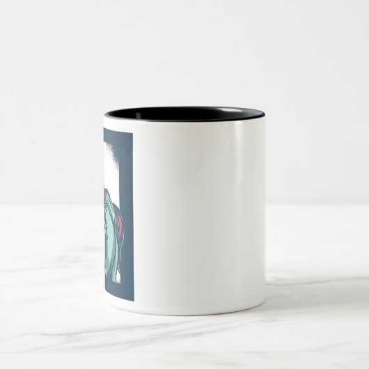 Owl Unicorn Zweifarbige Tasse (Mittel)