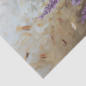 Owl unter Lavendel-Blume-Decoupage Seidenpapier (Detail)