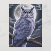 Owl unter Mondlicht Postkarte (Vorderseite)