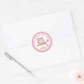 Owl Valentine Stickers Pink Immer dein Freund sein (Umschlag)