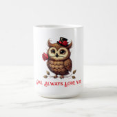 Owl Valentinstag Kaffeetasse (Mittel)