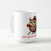 Owl Valentinstag Kaffeetasse (Vorderseite Links)