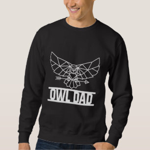Owl Vater Abstrakter Cooler Adler Owl Bird Eigentü Sweatshirt