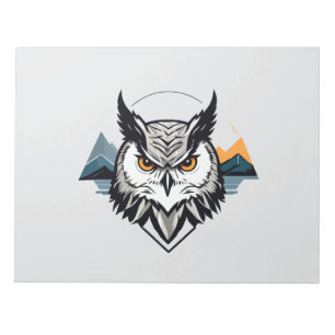 Owl Vector Art Animal Modern Urban City Grafik Notizblock