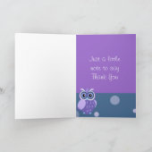 Owl~ Vielen Dank Dankeskarte (Innenseite)