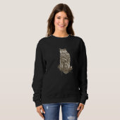Owl Vintage Retro Owls  Ornithologists Sweatshirt (Vorne ganz)