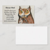 Owl Visitenkarte Braunes Owl (Vorne/Hinten)