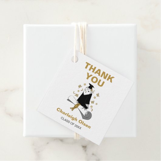 Owl Vorschule / Kindergarten Abschluss Danke Geschenkanhänger (Beispiel)