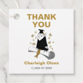 Owl Vorschule / Kindergarten Abschluss Danke Geschenkanhänger (Vorderseite)