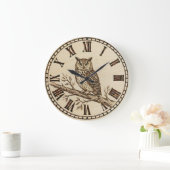 Owl Wall Clock Große Wanduhr (Zuhause)