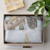 Owl Wasserfarbe Kunst Seidenpapier (Geschenk)