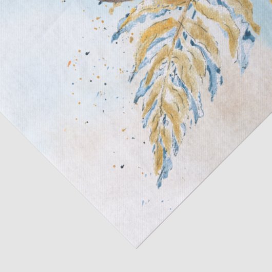 Owl Wasserfarbe Kunst Seidenpapier (Detail)