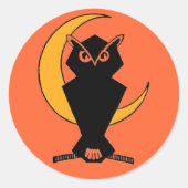 Owl-ween Runder Aufkleber (Vorderseite)