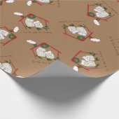 Owl Weihnachten Niedlich Funny Holiday Geschenkpapier (Ecke)