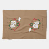 Owl Weihnachten Niedlich Funny Holiday Geschirrtuch (Horizontal)