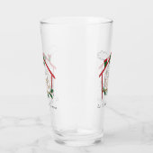 Owl Weihnachten Niedlich Funny Holiday Glas (Rechts)