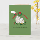 Owl Weihnachten Niedlich Funny Holiday Karte (Gelbe Blume)