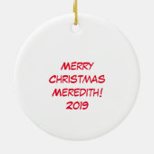 Owl Weihnachten Niedlich Funny Holiday Keramik Ornament (Hinten)