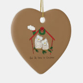 Owl Weihnachten Niedlich Funny Holiday Keramik Ornament (Rechts)