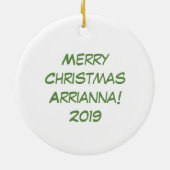 Owl Weihnachten Niedlich Funny Holiday Keramik Ornament (Hinten)