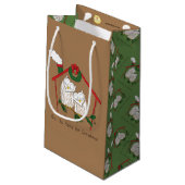 Owl Weihnachten Niedlich Funny Holiday Kleine Geschenktüte (Rückseite Schrägansicht)