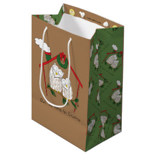 Owl Weihnachten Niedlich Funny Holiday Mittlere Geschenktüte