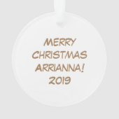 Owl Weihnachten Niedlich Funny Holiday Ornament (Rückseite)