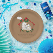 Owl Weihnachten Niedlich Funny Holiday Pappteller (Party)