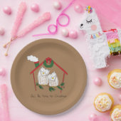 Owl Weihnachten Niedlich Funny Holiday Pappteller (Party)