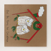 Owl Weihnachten Niedlich Funny Holiday Puzzle (Horizontal)