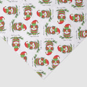 Owl Weihnachten Niedlich Funny Holiday Seidenpapier (Ausschnitt)