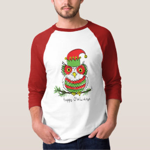 Owl Weihnachten Niedlich Funny Holiday T-Shirt