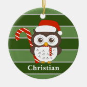 Owl WeihnachtsSpecial Keramik Ornament (Vorne)