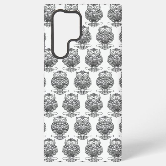 Owl (weiß) - Samsung (S22 Ultra) Case Galaxy Hülle (Rückseite)