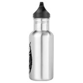 Owl Wild Animal Nature Illustration Art Edelstahlflasche (Rechts)