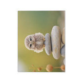 Owl Wild Bird Animal Tranquile Friedlich Notizblock (Rotiert)