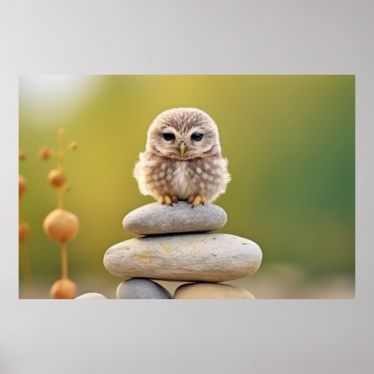 Owl Wild Bird Animal Tranquile Friedlich Poster (Vorne)