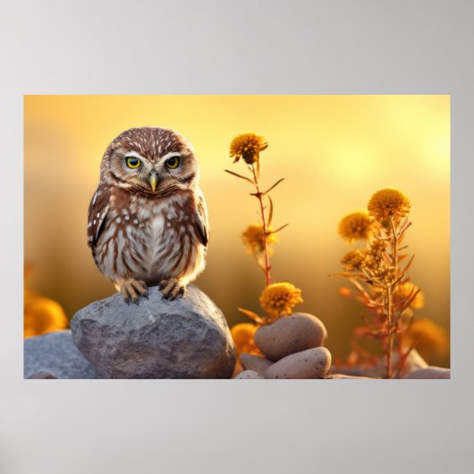 Owl Wild Bird Animal Tranquile Friedlich Poster (Vorne)