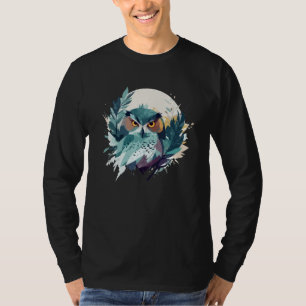 Owl Wildlife Animal Nature Outdoor Wasserfarbe Kun T-Shirt