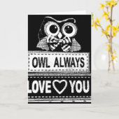 "OWL" WIRD IMMER LIEBE SIE VALENTINE KARTE (Gelbe Blume)