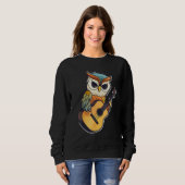 Owl with a guitar ,Owl Sweatshirt (Vorne ganz)