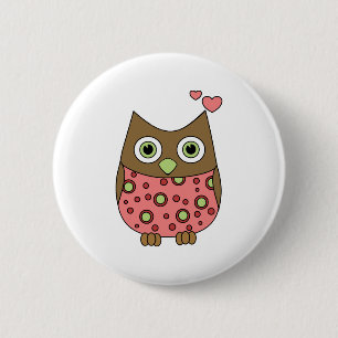 Owl WIth-Liebe Button