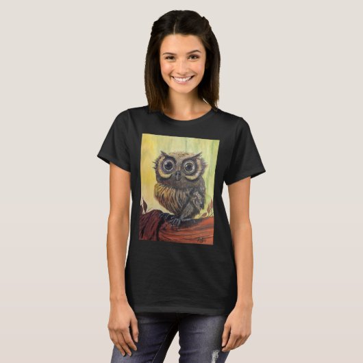 Owl Women's Bella+Leinwand Jersey V-Neck T - Shirt (Vorne ganz)