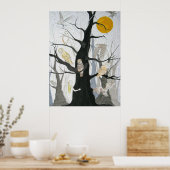 Owl Wood Poster (Küche)