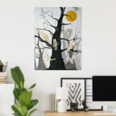 Owl Wood Poster (Heimbüro)