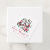 Owl Woodland Boho Rustic Country Just Married Geschenkanhänger (Beispiel)