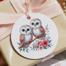 Owl Woodland Boho Rustic Country Wedding Geschenkanhänger