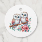 Owl Woodland Boho Rustic Country Wedding Geschenkanhänger (Vorderseite)
