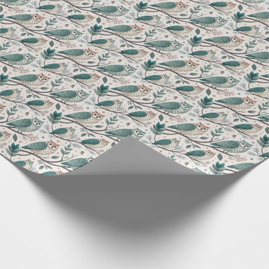 Owl Wrapping Paper | Woodland Animal Gift Wrap Geschenkpapier (Ecke)